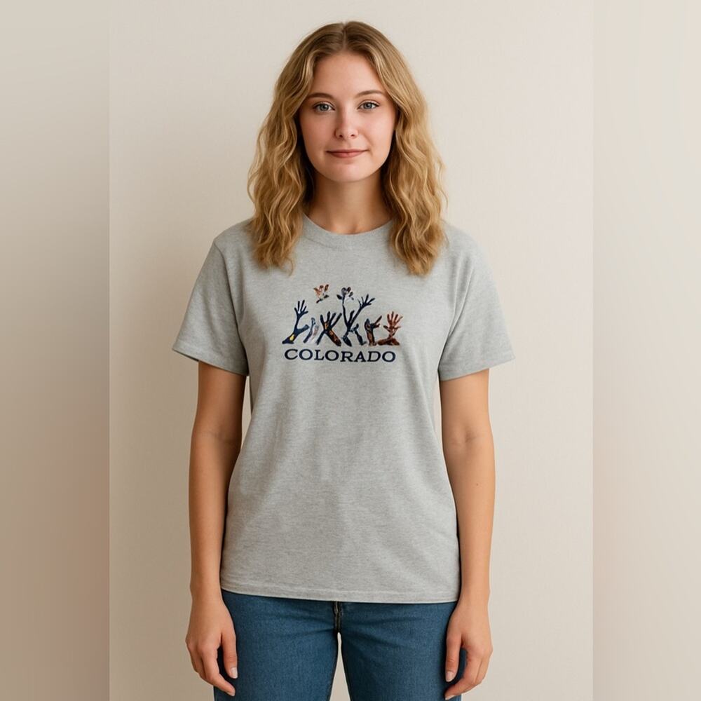 Vintage Colorado Embroidered Unisex Tee Shirt Size Large